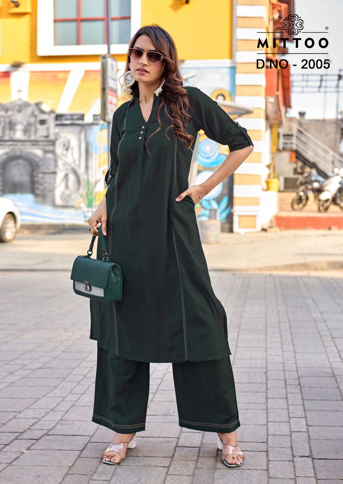 Estilla By MITTOO 2001 To 2006 Series Beautiful Festive Suits Colourful Rayon Linne Co-ord sets At Wholesale Price